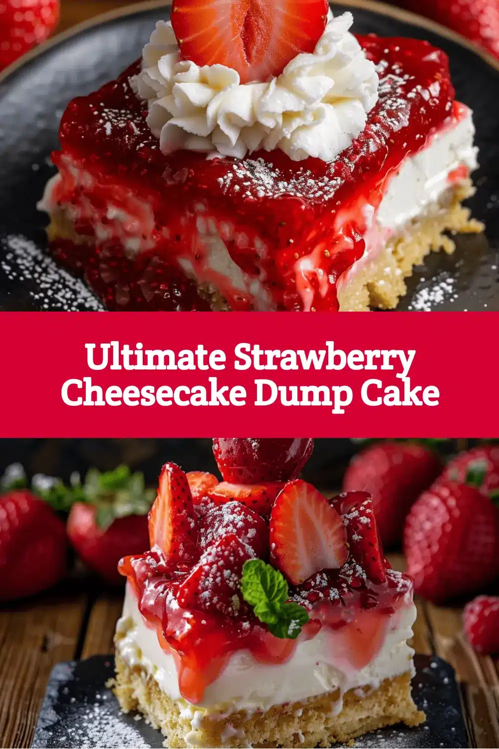 strawberry cheesecake dump cake recipe