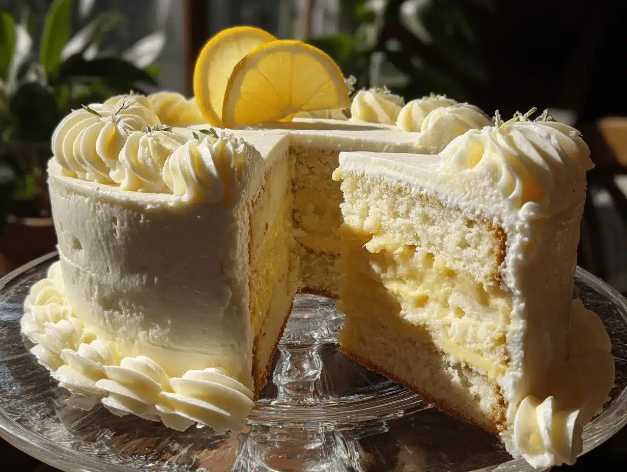Lemon Cheesecake Cake preparation steps