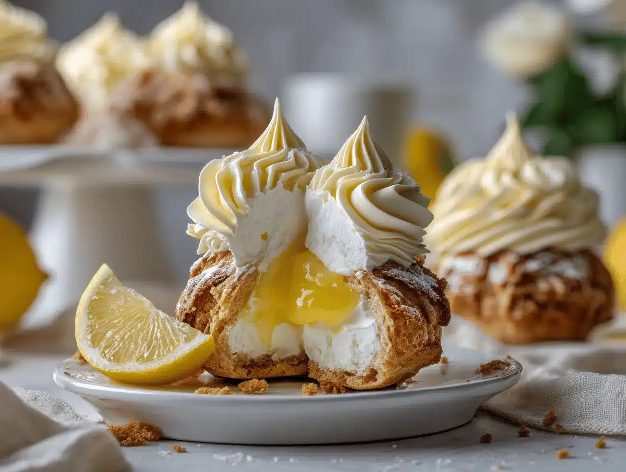 lemon cream puffs preparation steps